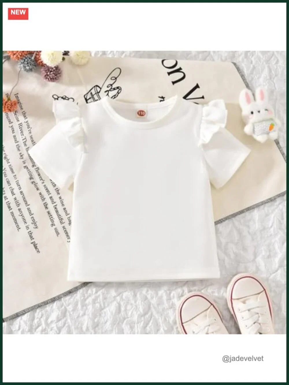 Toddler Girl V Neck Corduroy Pinafore Overall Dress Short Sleeve T-Shirt Set